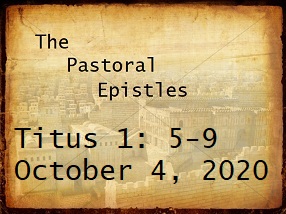 Pastoral Epistles Oct 4